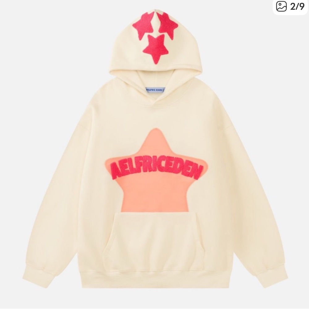 Aelfric Eden vintage embroidery Eden star V303 hoodie unisex large - Picture 3 of 14
